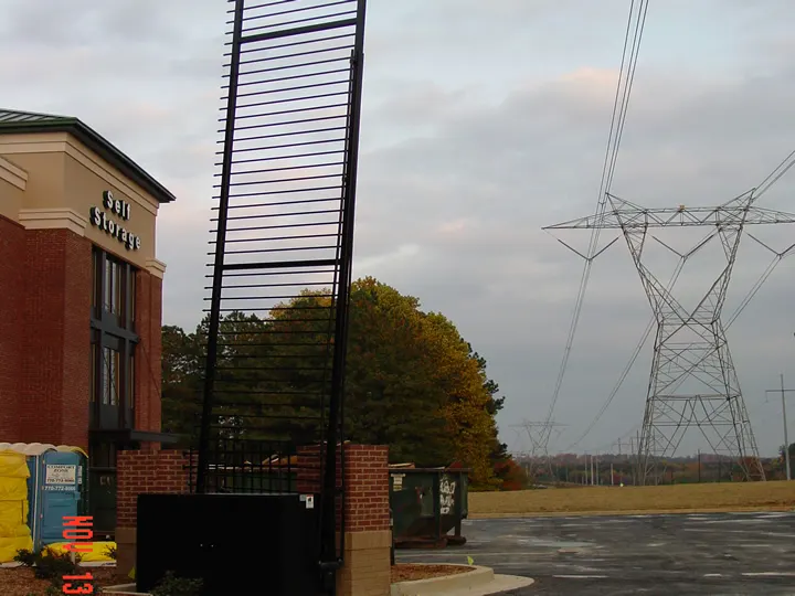 Commercial automatic gate with safety devices in Metro Atlanta