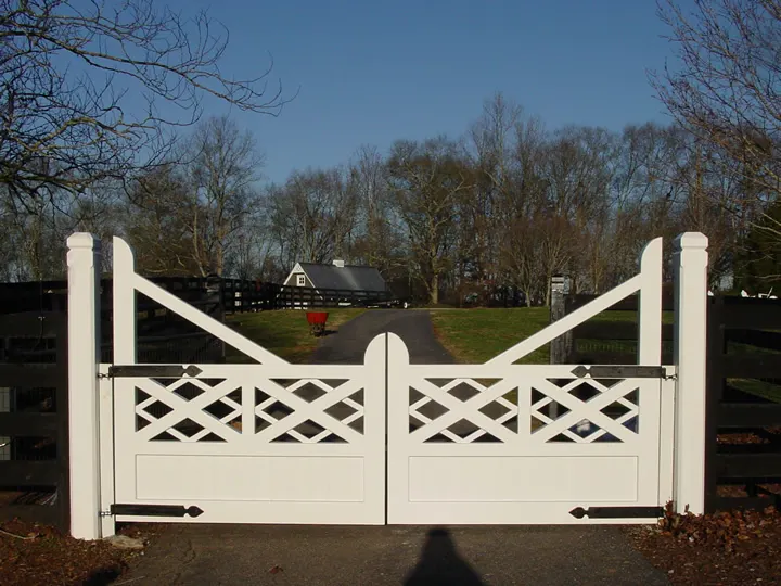 Driveway White Farm Gate