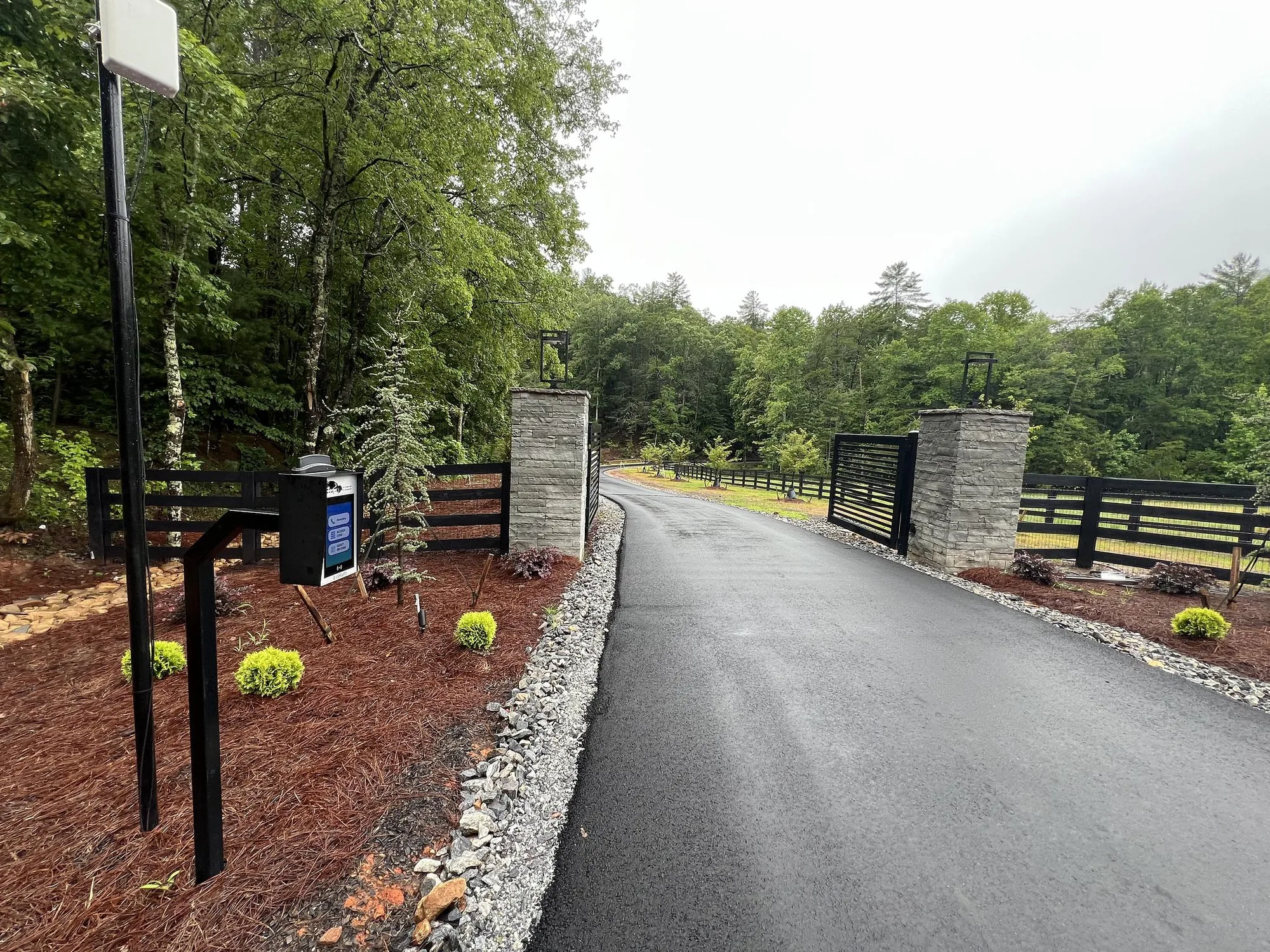 Full residential gate install with access control
