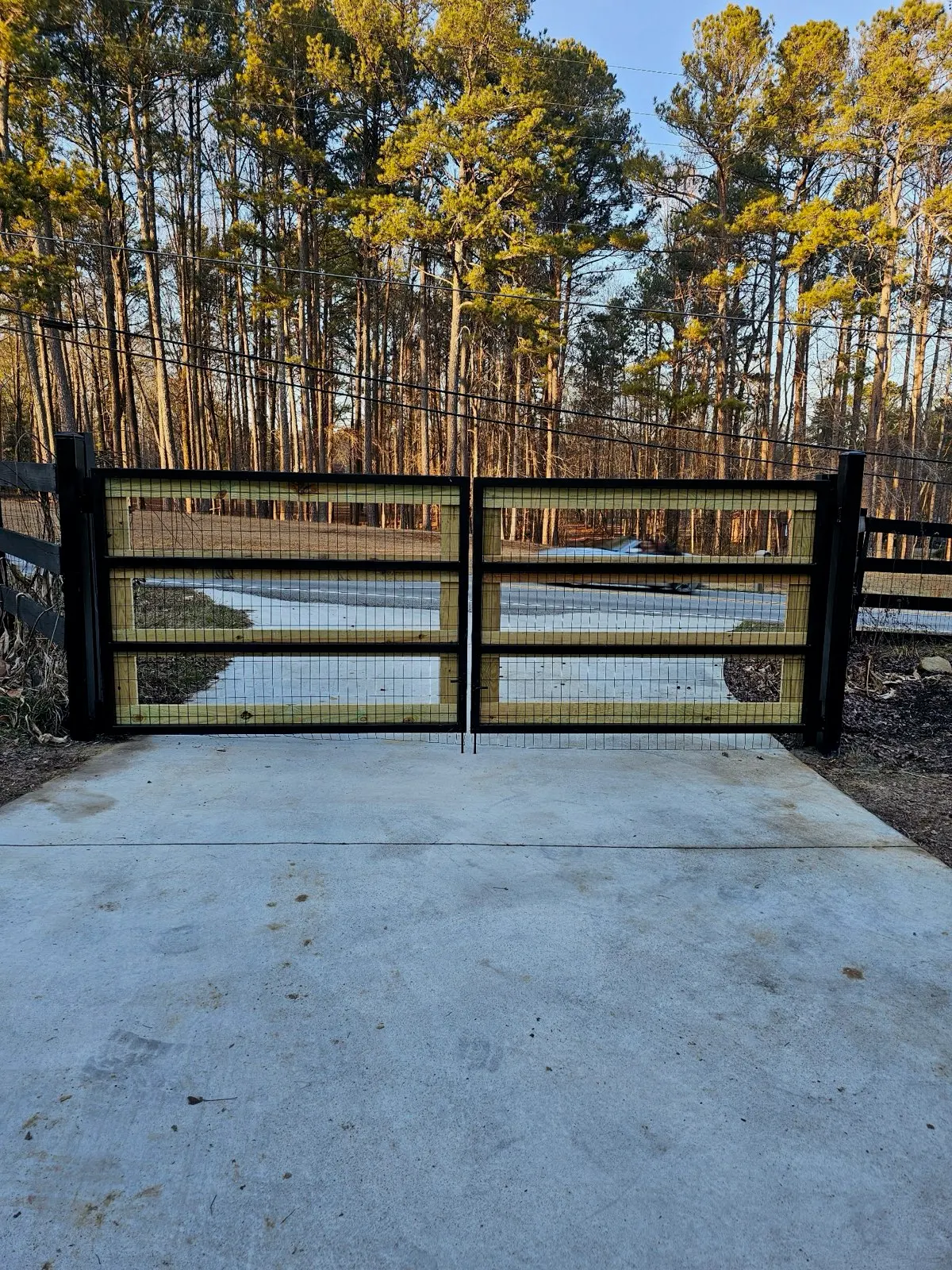 Steel Frame With Wood Gate